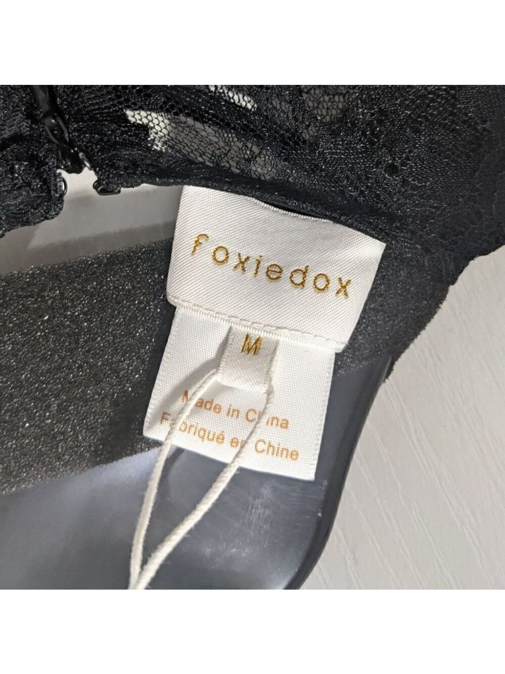 Nwt Foxiedox | Nixie Lace Wide Leg Illusion Neck Jumpsuit - Picture 7 of 15